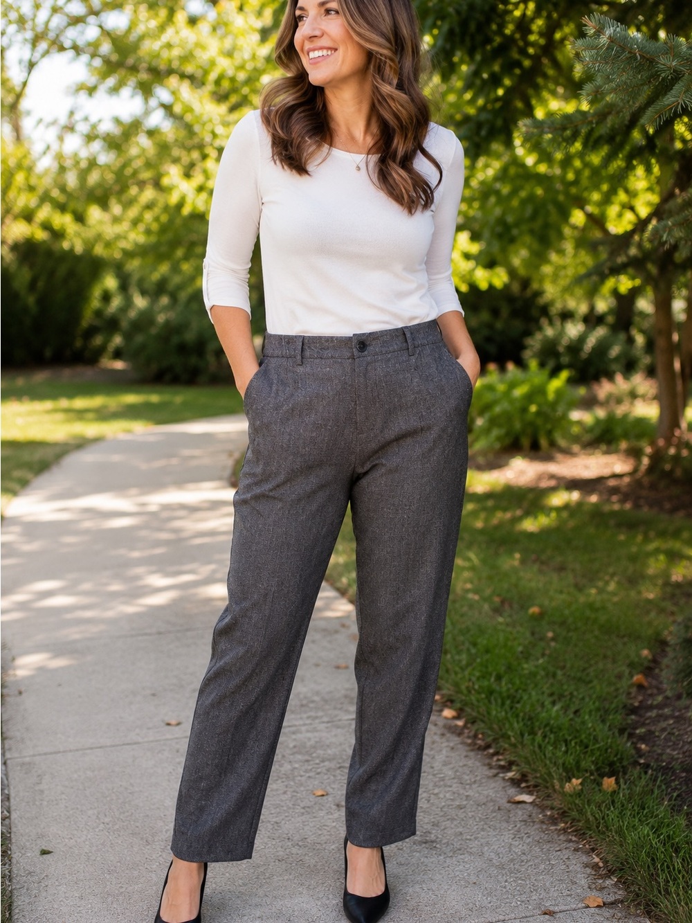 Old Navy Women’s XXL Gray Straight Leg Dress Pants NWT